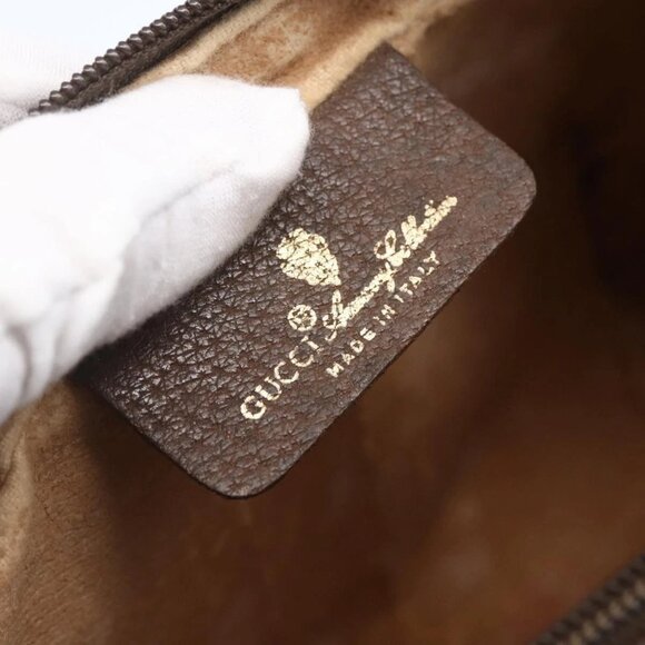 GUCCI GG Supreme Web Sherry Line Clutch Bag PVC Beige 156 01 012 Auth 149955 - Picture 10 of 16